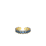 Gold Plated Adjustable Oval Pavé Ring