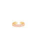 gold plated adjustable oval pave ring