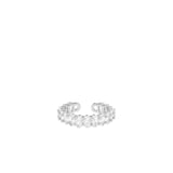 Gold Plated Adjustable Oval Pavé Ring