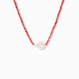 Semi-Precious Stone Necklace with Pearl