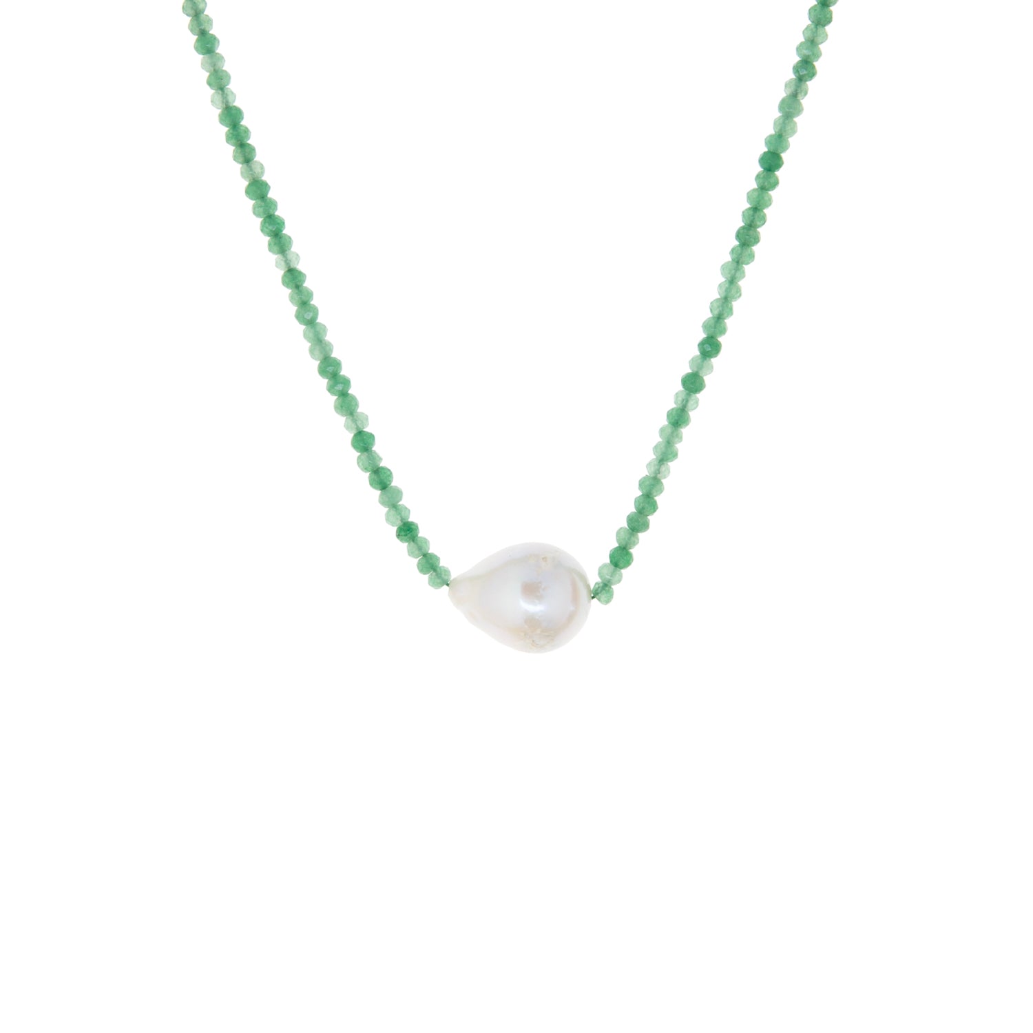 Semi-Precious Stone Necklace with Pearl