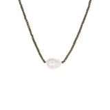 Semi-Precious Stone Necklace with Pearl
