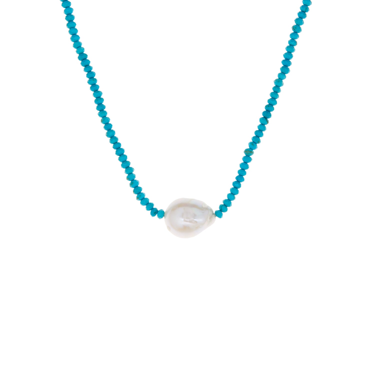 Semi-Precious Stone Necklace with Pearl