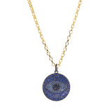 Large Evil Eye Crystal Pendant Necklace
