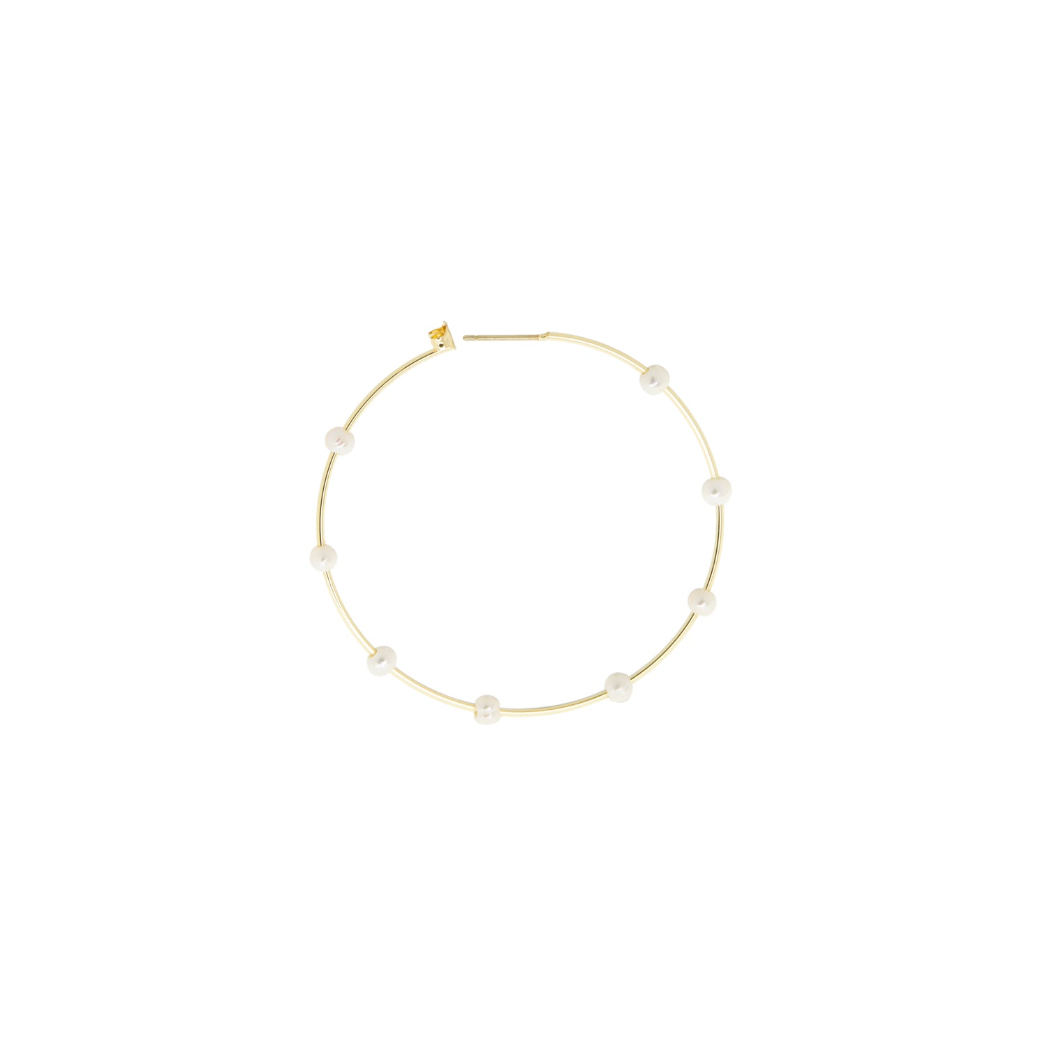gold plated spaced natural stone hoop