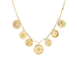 multi-coin charm necklace