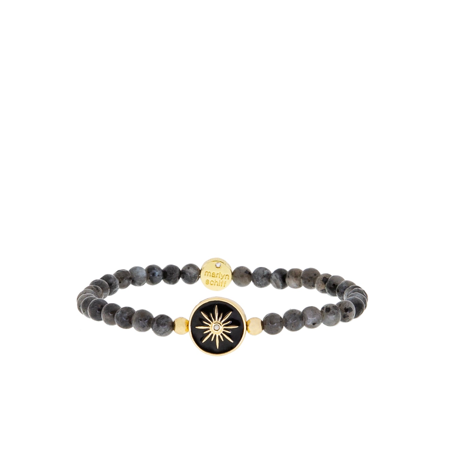 semi precious stone bracelet with starburst