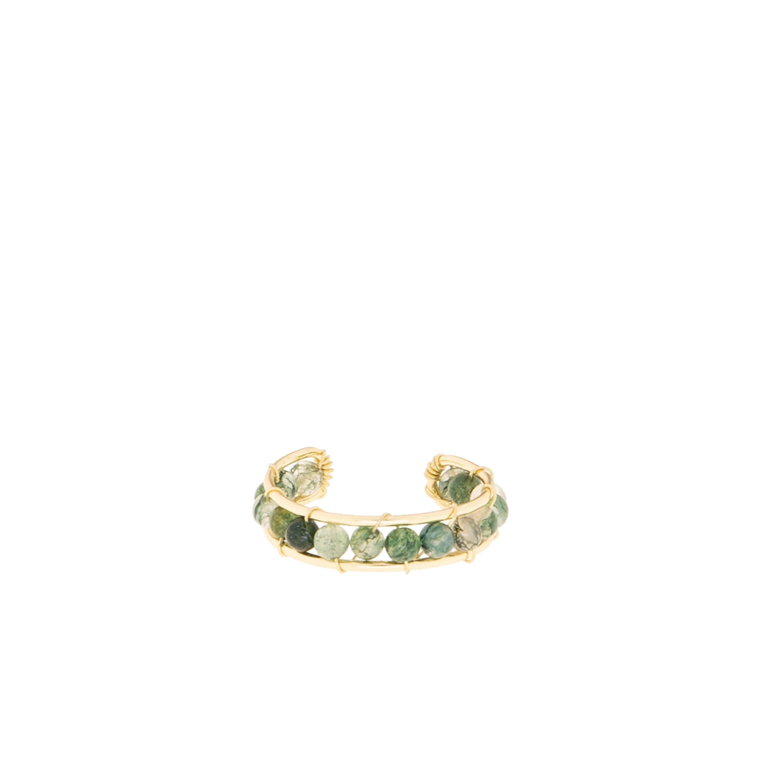 natural stone adjustable ring