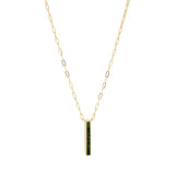 natural stone bar pendant necklace