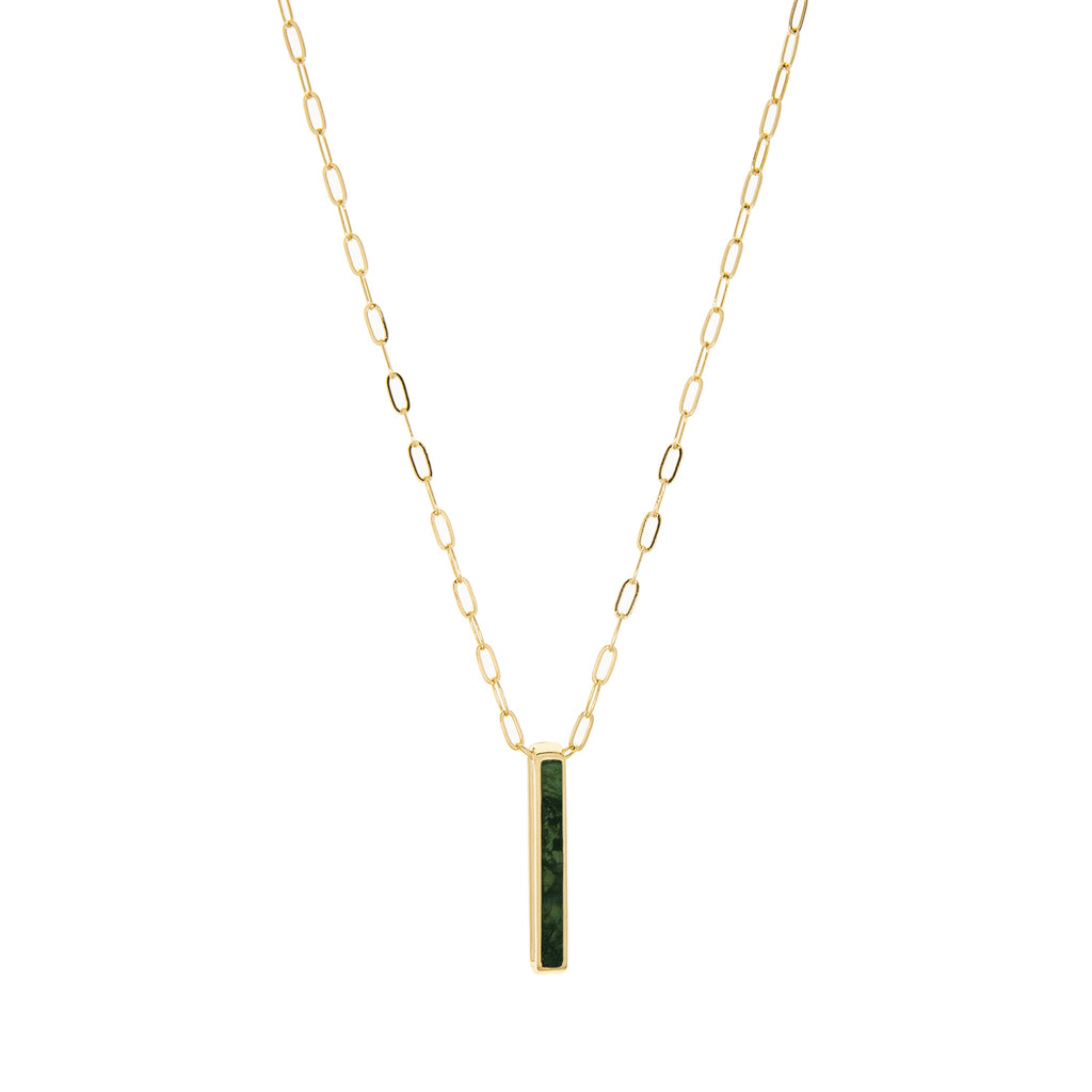 natural stone bar pendant necklace