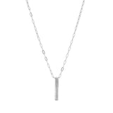 natural stone bar pendant necklace