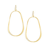 Gold Plated Thin Multi Oval Drop Earring