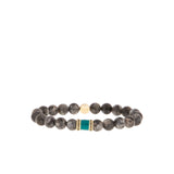 Natural Stone Teal Rondelle Bracelet