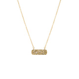 crystal rectangle chain necklace