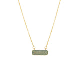 crystal rectangle chain necklace