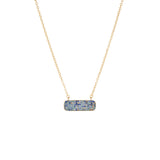 crystal rectangle chain necklace