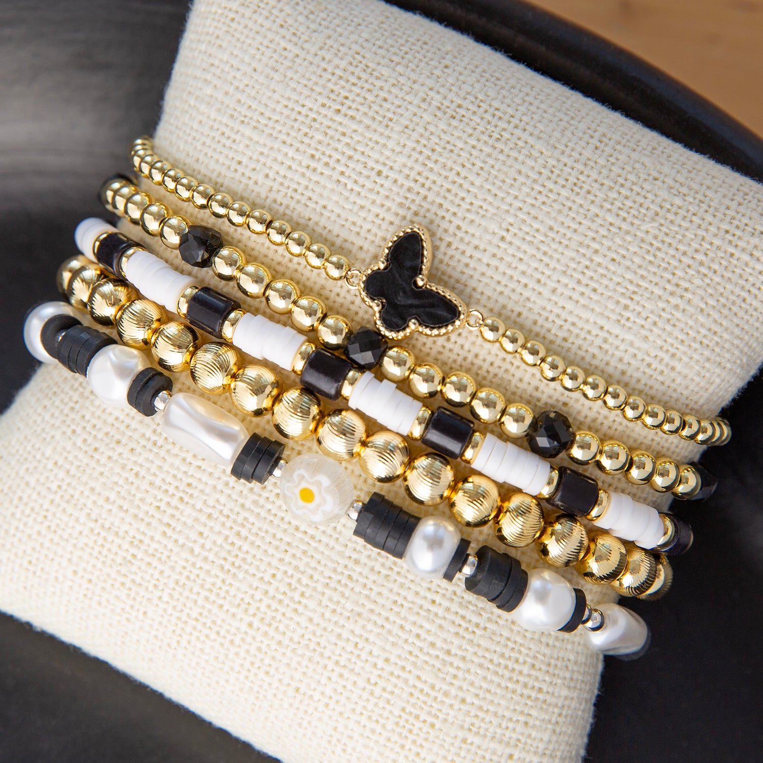 Enamel Butterfly Stretch Bracelet