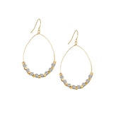 teardrop earring with metal discs