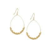 teardrop earring with metal discs