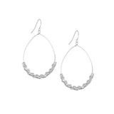 teardrop earring with metal discs