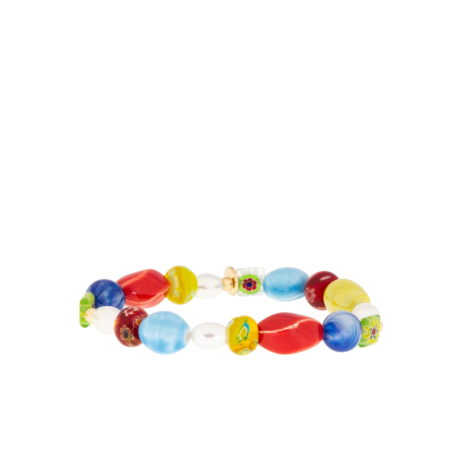 large mixed bead stretch bracelet