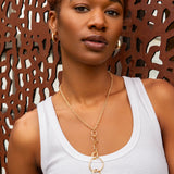 chain link drop necklace