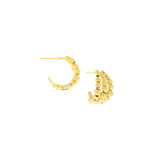 Beaded Ball Triple Hoop