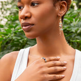 rondelle tassle earring