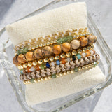 Triple Square Bead Stretch Bracelet