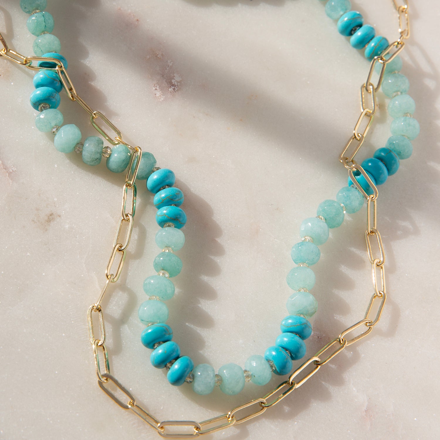 rondelle beaded necklace