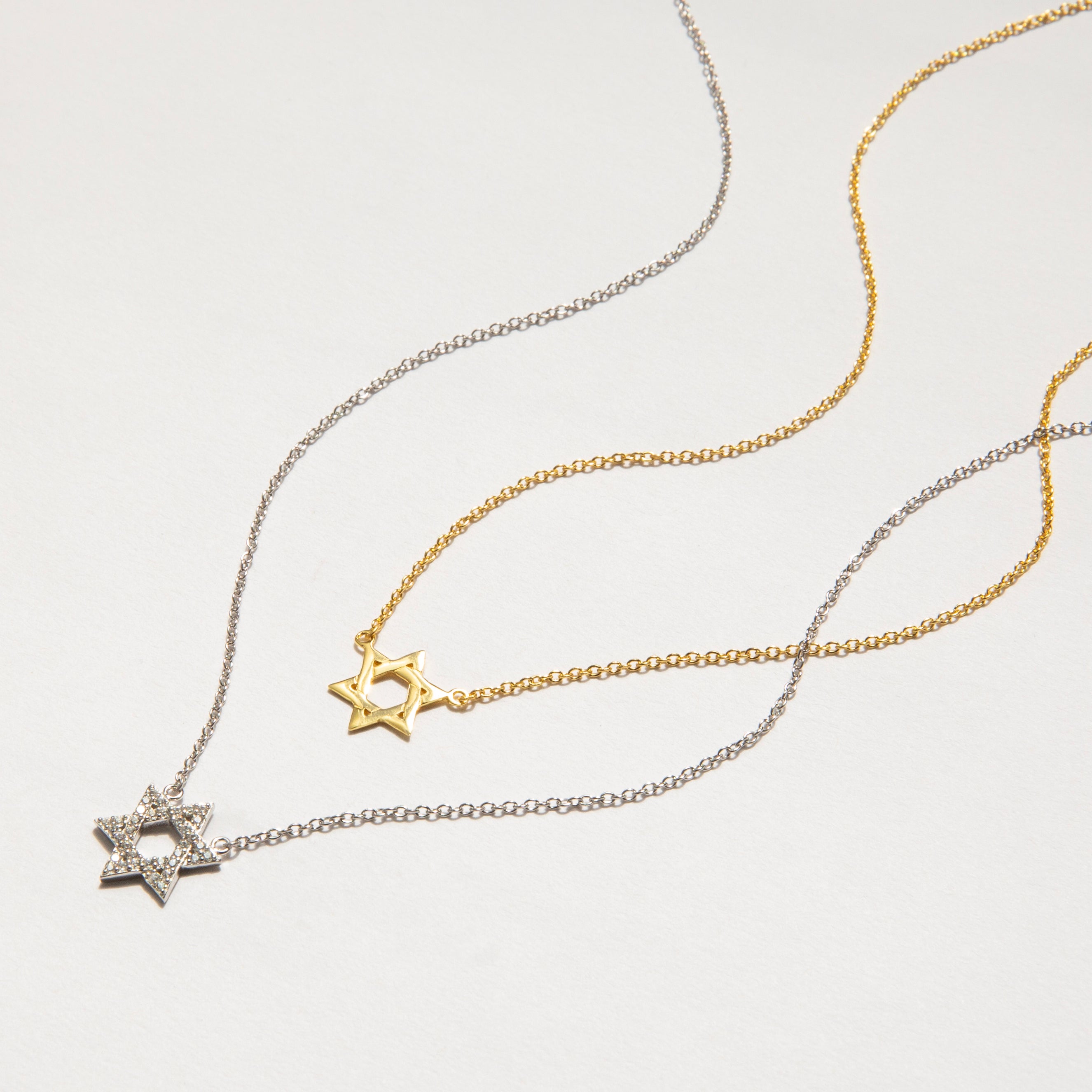 cz star of david necklace