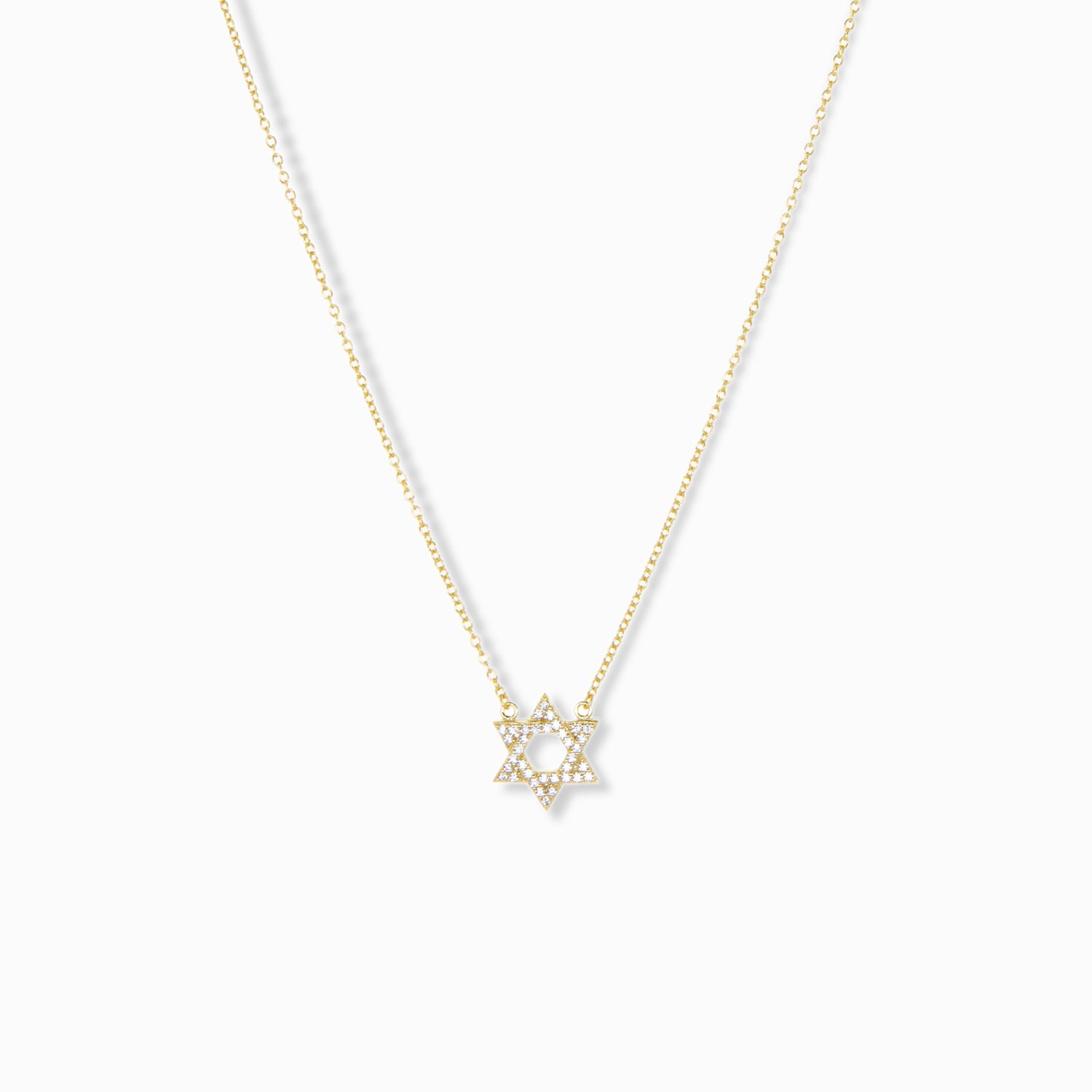 cz star of david necklace