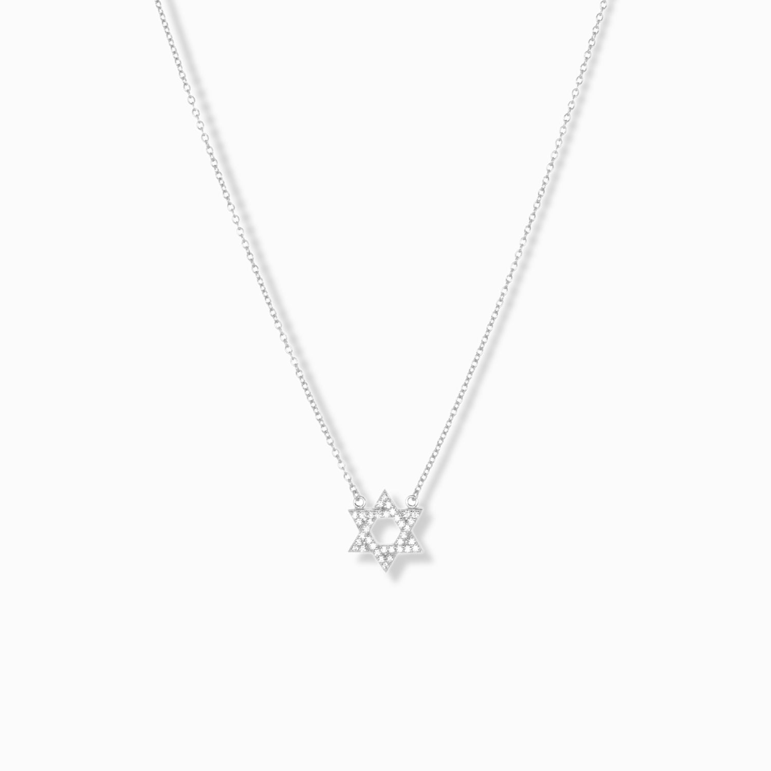 cz star of david necklace