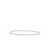 Square and Gold Ball Stretch Bracelet