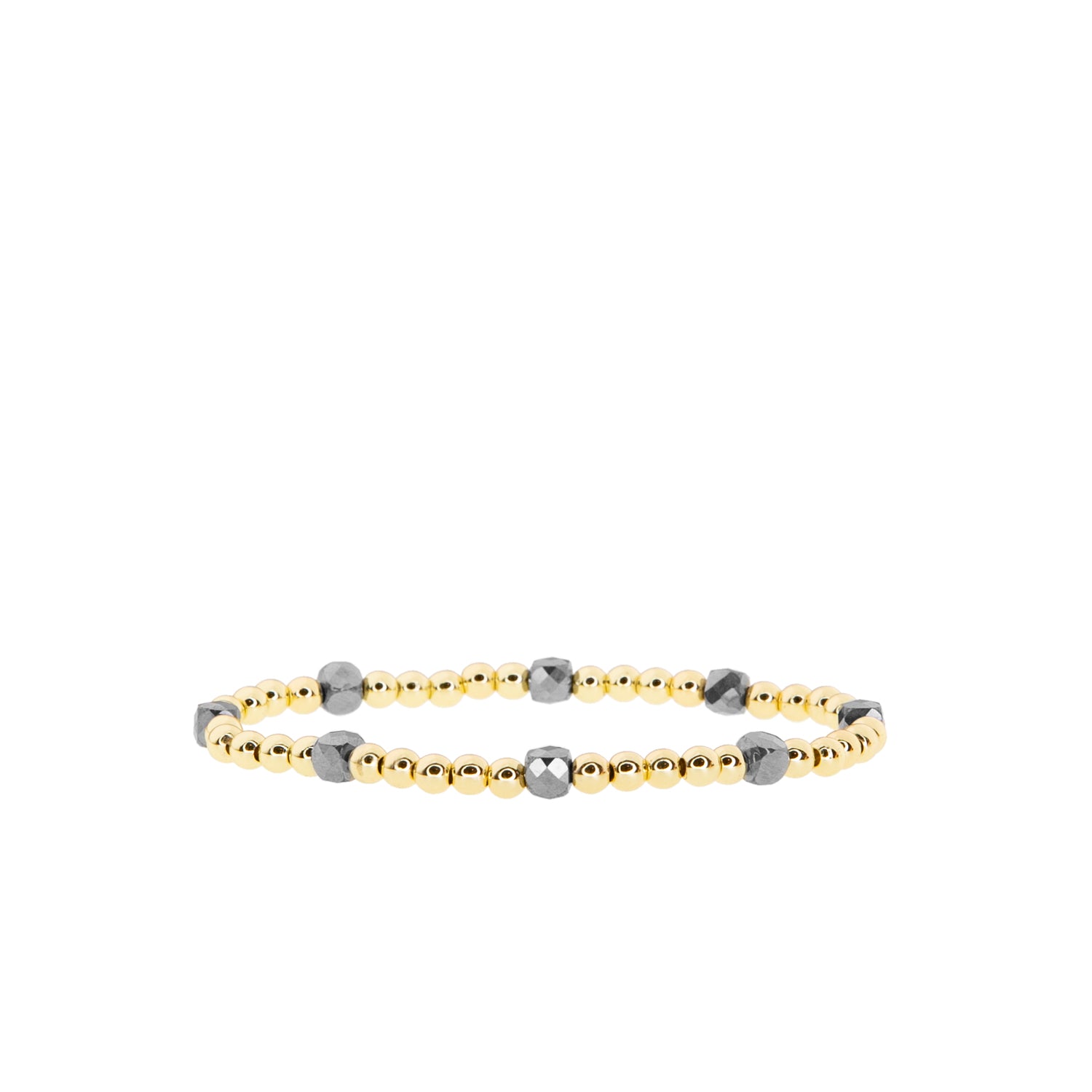 Beaded Ball Bracelet with Colored Square Beads