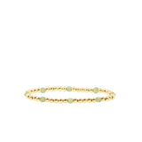 Beaded Ball Bracelet with Colored Square Beads
