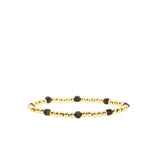 Beaded Ball Bracelet with Colored Square Beads