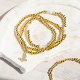 Triple Square Bead Stretch Bracelet