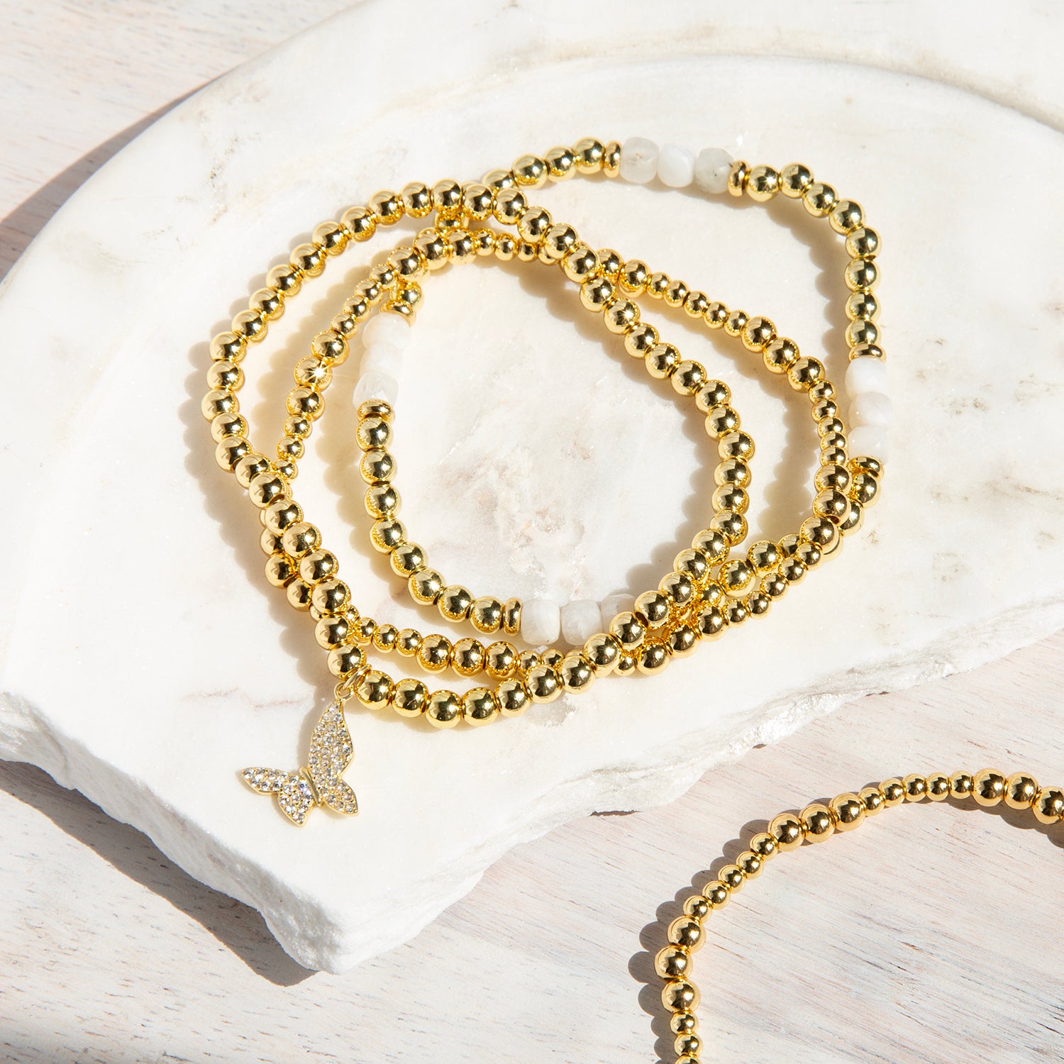 Patterned Ball Bracelet (3mm x 4mm)