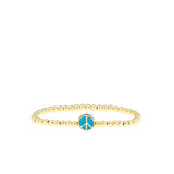 Peace Sign Stretch Bracelet