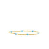 square flower beaded ball bracelet