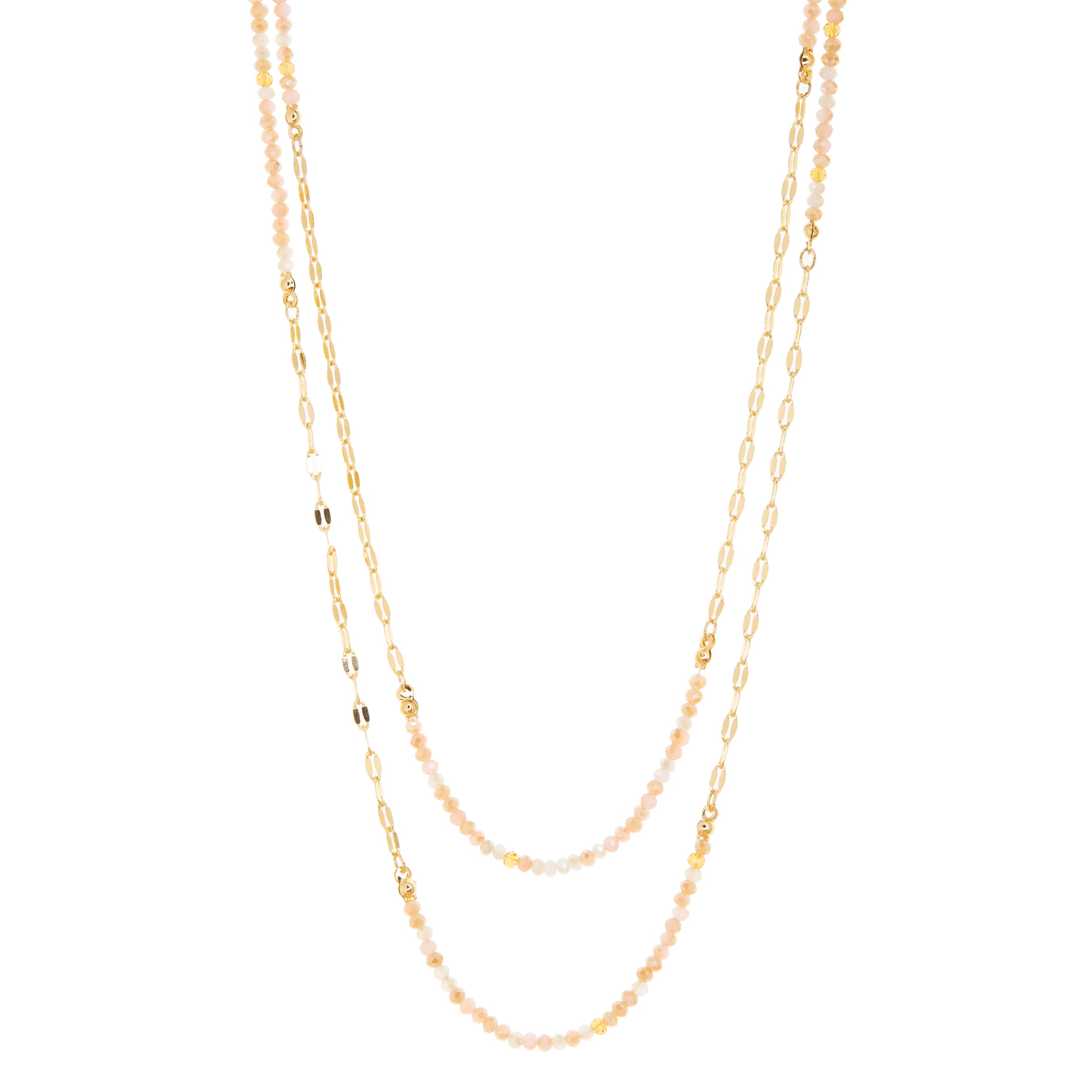 crystal bead and chain necklace