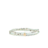 Crystal Stretch Wrap Bracelet with Heart Charm
