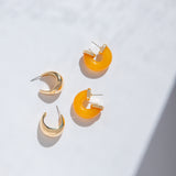 lucite post hoop earring