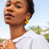 lucite post hoop earring