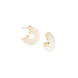 lucite post hoop earring
