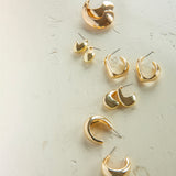 Large Elongated Dome Earring