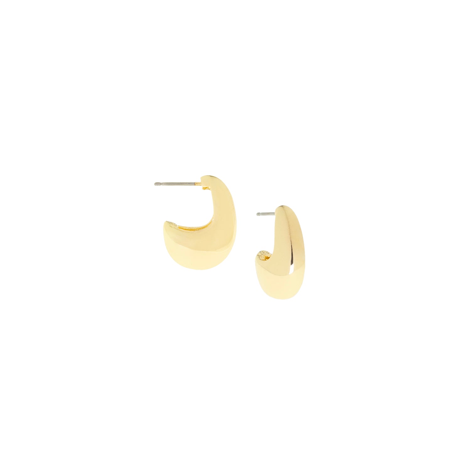 hollow bean elongated post earring