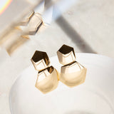 geometric post earring