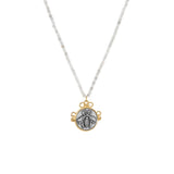bee charm semiprecious necklace